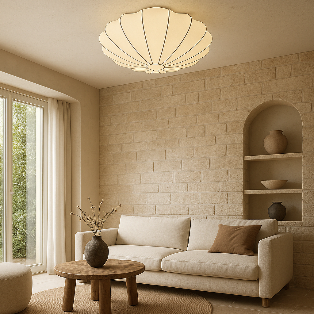 Noah Minimal Ceiling Light – Silk Fiber