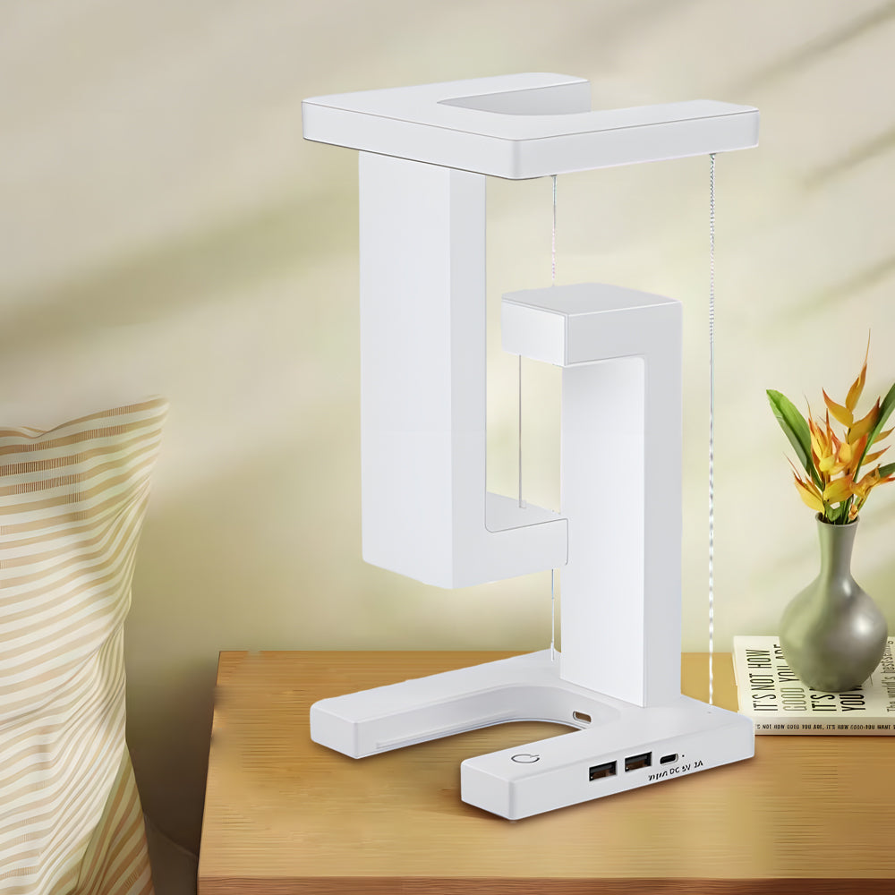 Floating Table Lamp | Anti-Gravity Wireless Charging LED Design