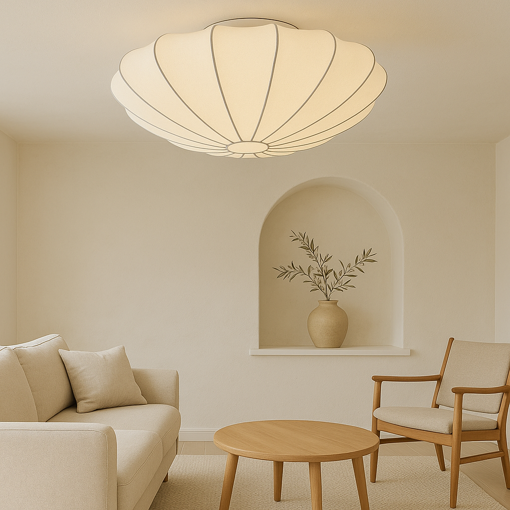 Noah Minimal Ceiling Light – Silk Fiber