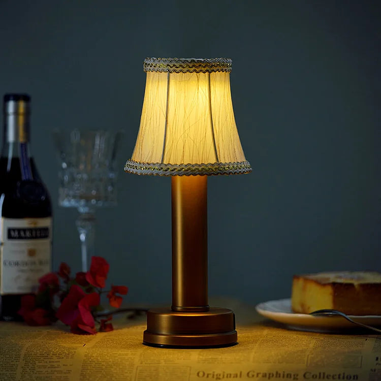 Wireless Table Lamp | Soft Metal Rechargeable Elegant Ambient Light