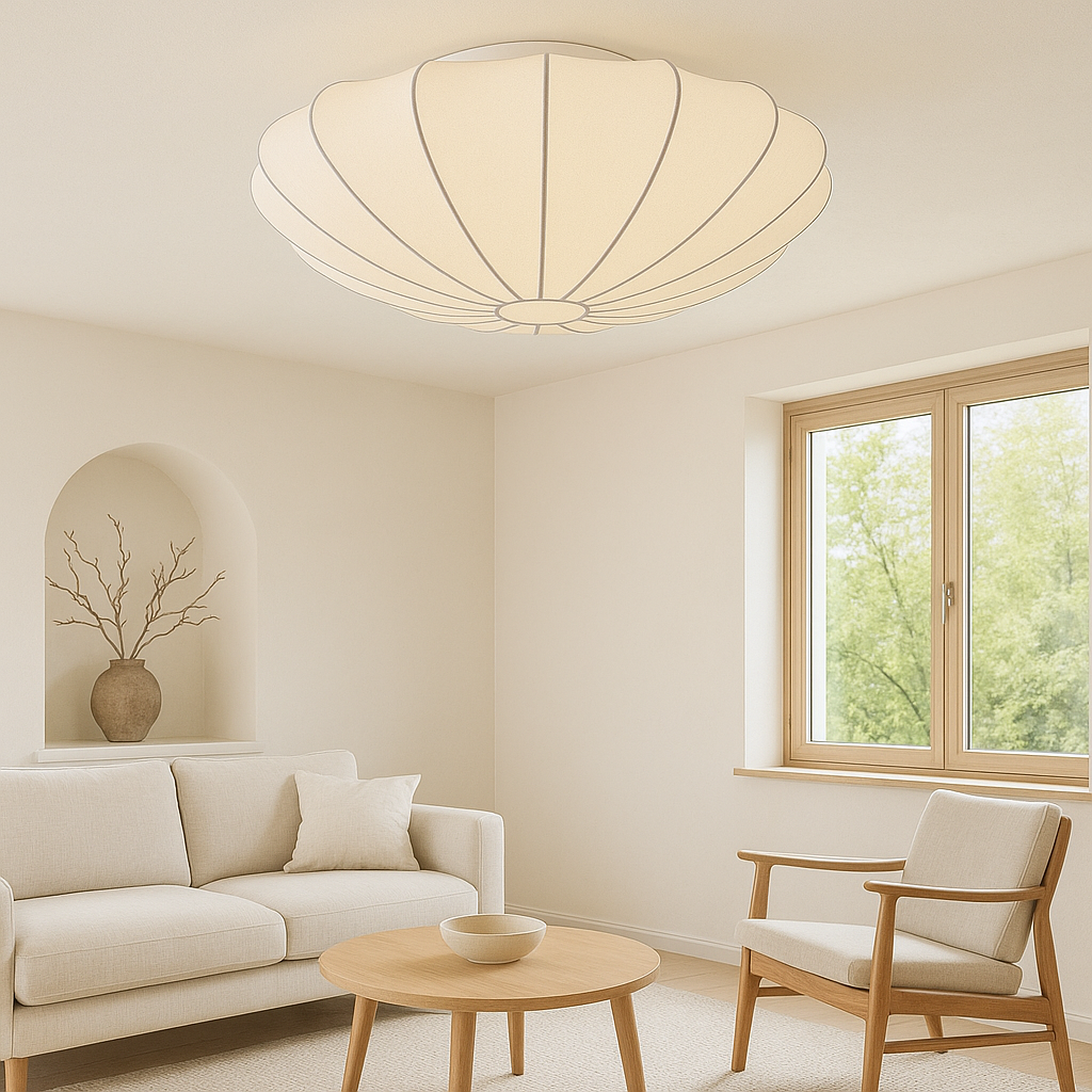 Noah Minimal Ceiling Light – Silk Fiber