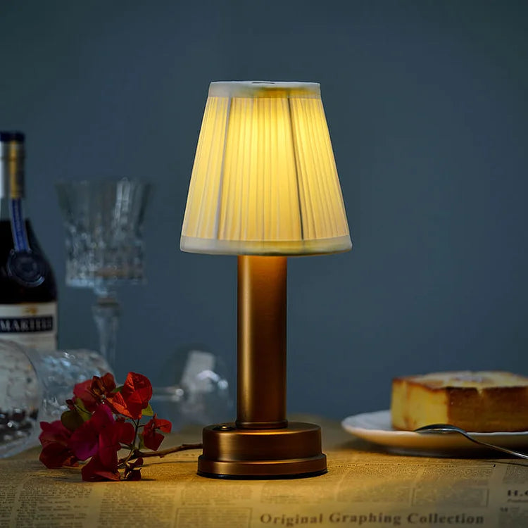 Wireless Table Lamp | Soft Metal Rechargeable Elegant Ambient Light