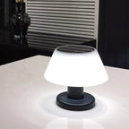 Solar Table Lamp | Wireless Metal and Glass Outdoor Accent