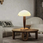 Table Lamp | Elegant Glass and Dark Walnut Timeless Design