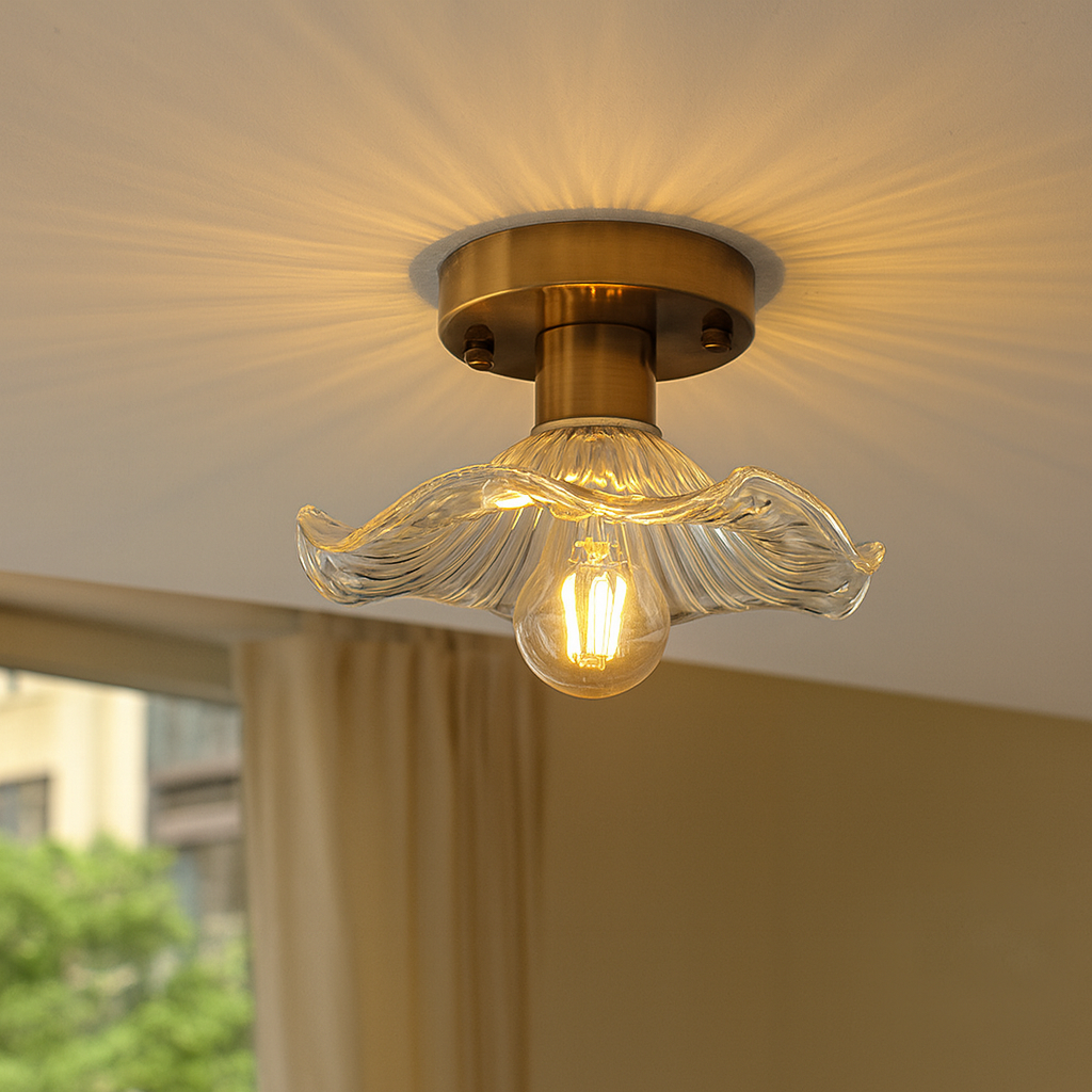 Elias Modern Ceiling Light – Glass Shade
