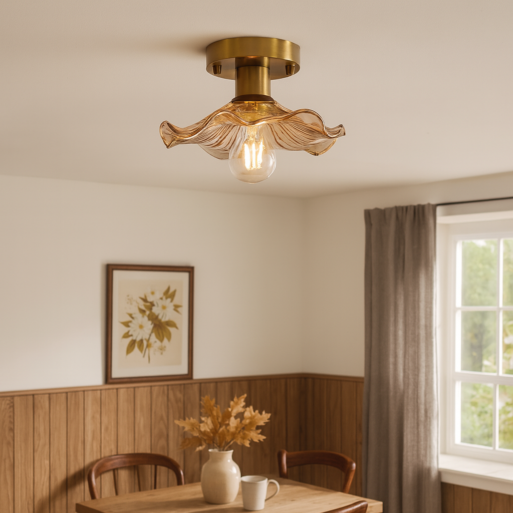 Elias Modern Ceiling Light – Glass Shade