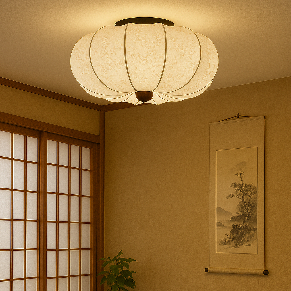 Elias Medieval Ceiling Light – Silk Shade