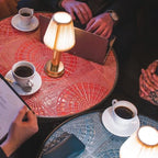 Wireless Table Lamp | Soft Metal Rechargeable Elegant Ambient Light