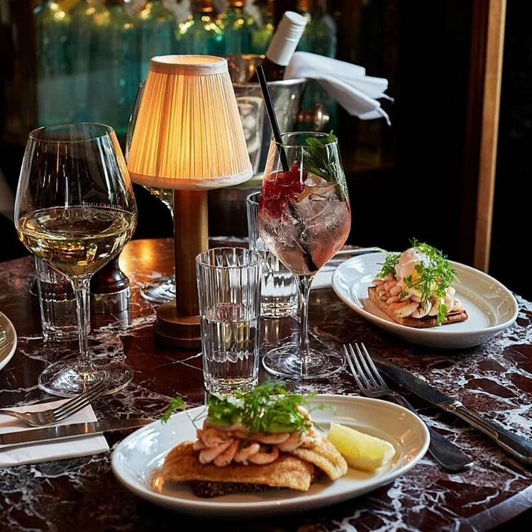 Wireless Table Lamp | Soft Metal Rechargeable Elegant Ambient Light