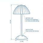 Table Lamp | Acrylic Mushroom Shape Wireless LED Warm Light Ambient