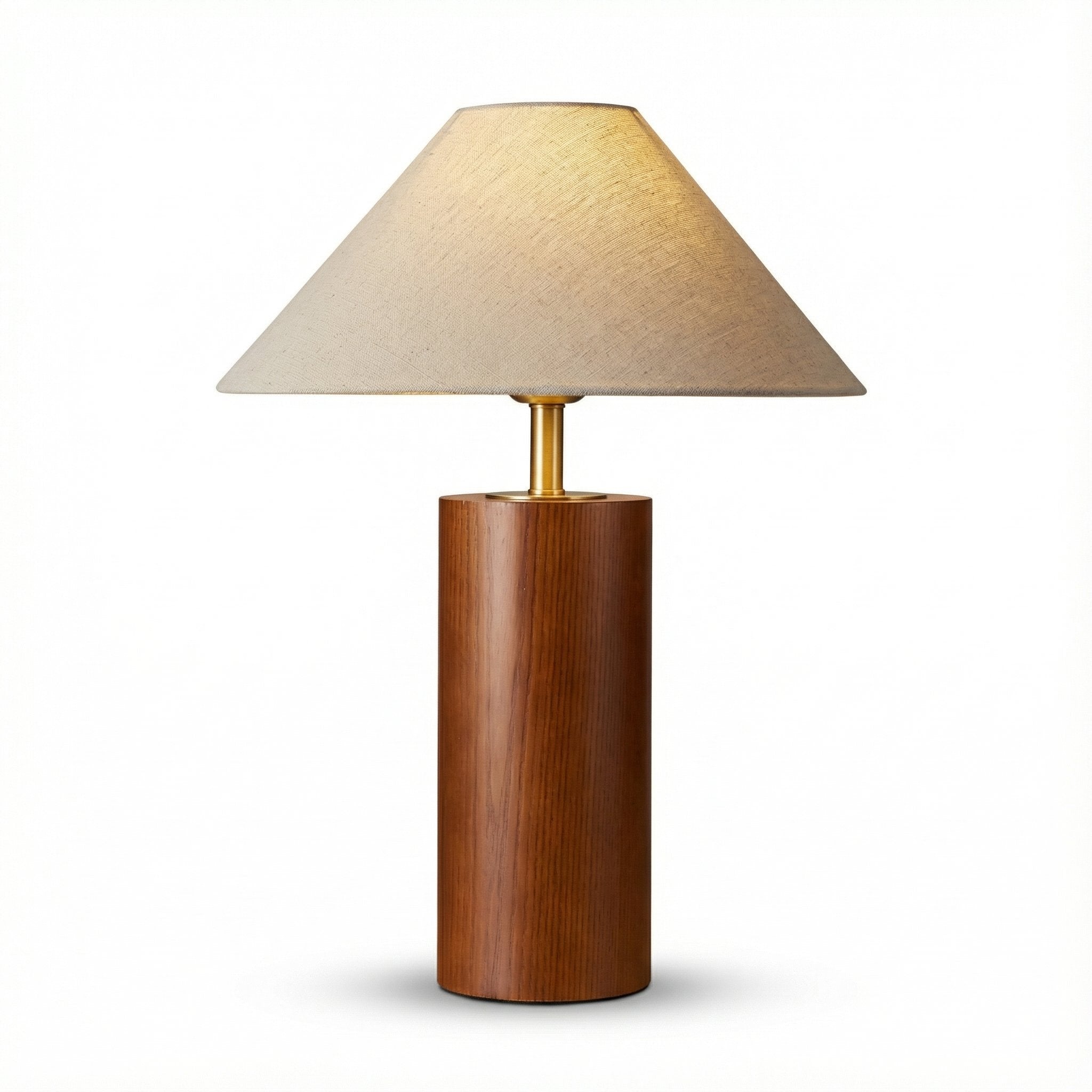 Bedside Table Lamp | Bamboo Wood Retro Pleated Shade