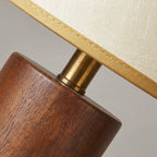 Bedside Table Lamp | Bamboo Wood Retro Pleated Shade