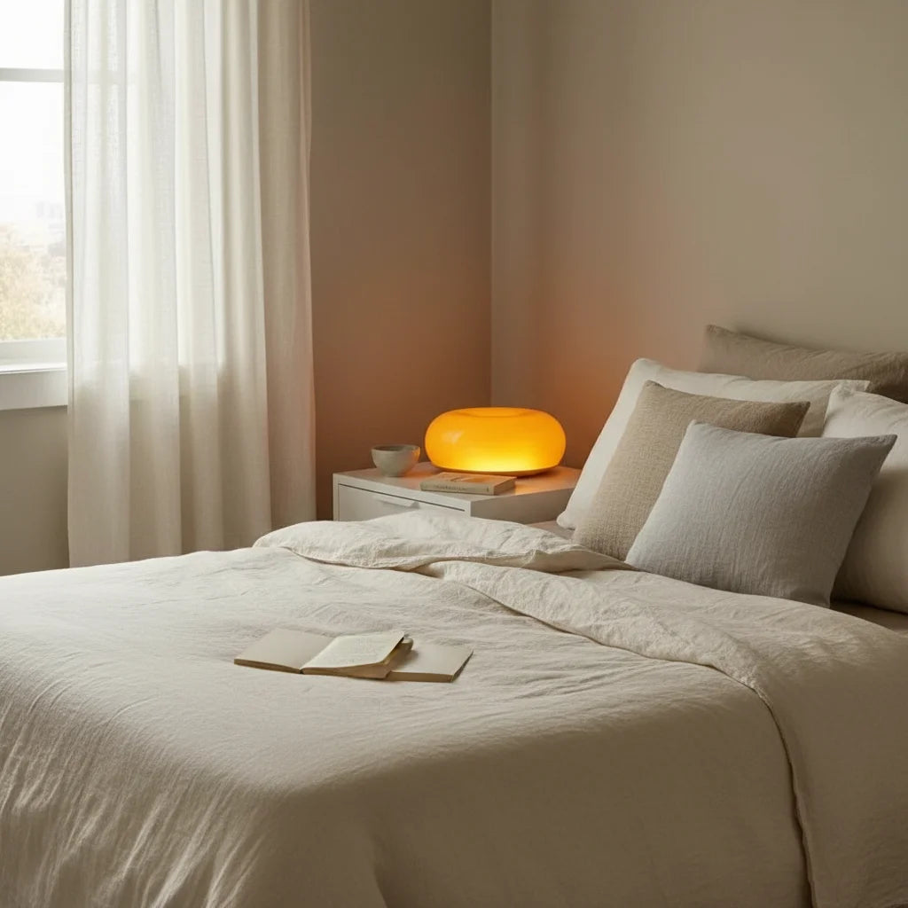 Bedside Table Lamp | Bauhaus Glass Metal Dimmable Touch Light