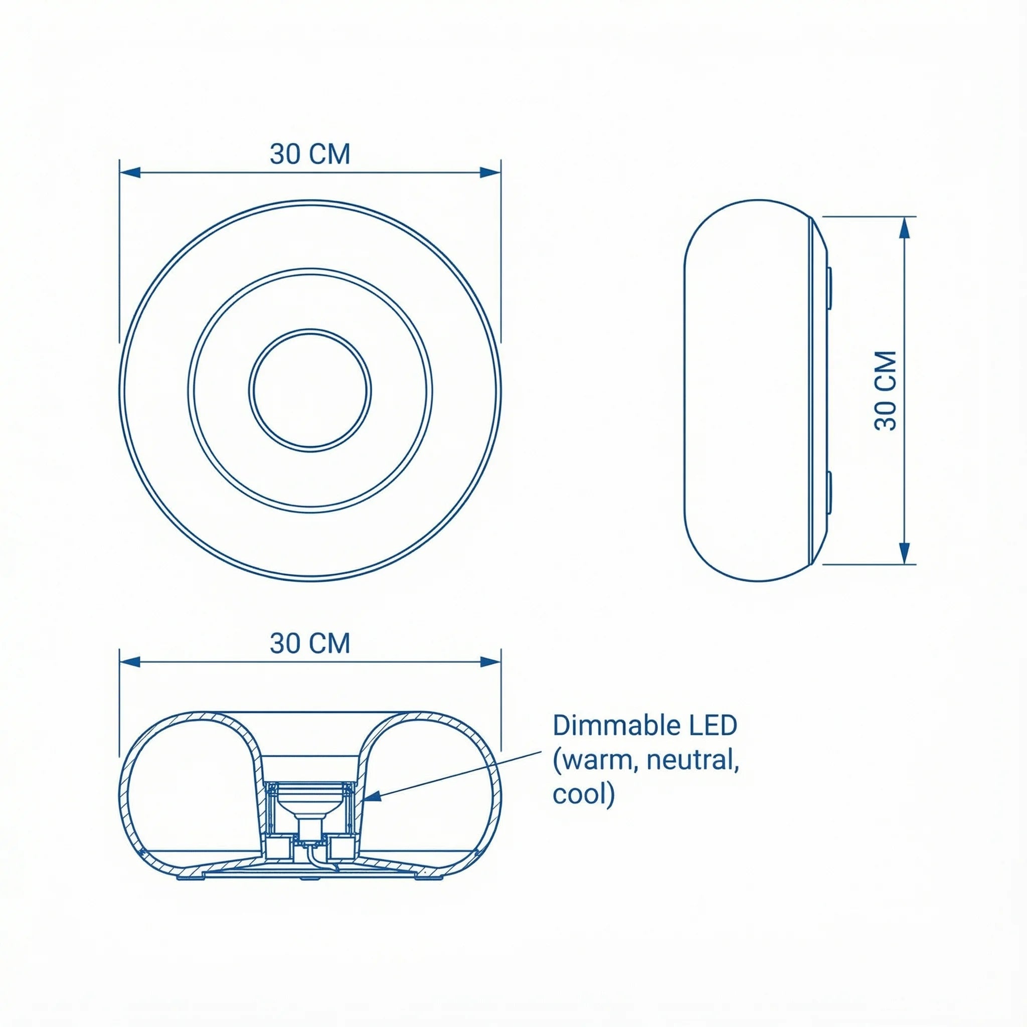 Bedside Table Lamp | Bauhaus Glass Metal Dimmable Touch Light