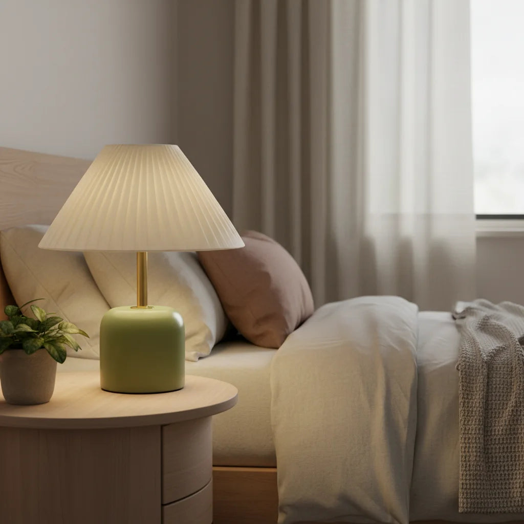 Bedside Table Lamp | Ceramic Japandi Soft Glow