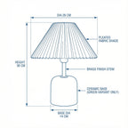 Bedside Table Lamp | Ceramic Japandi Soft Glow