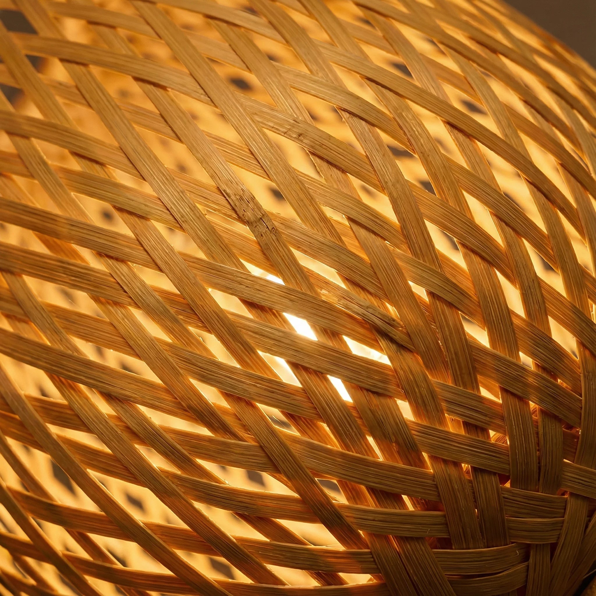 Bedside Table Lamp | Handcrafted Bamboo Rustic Eco-Friendly Ambient Light