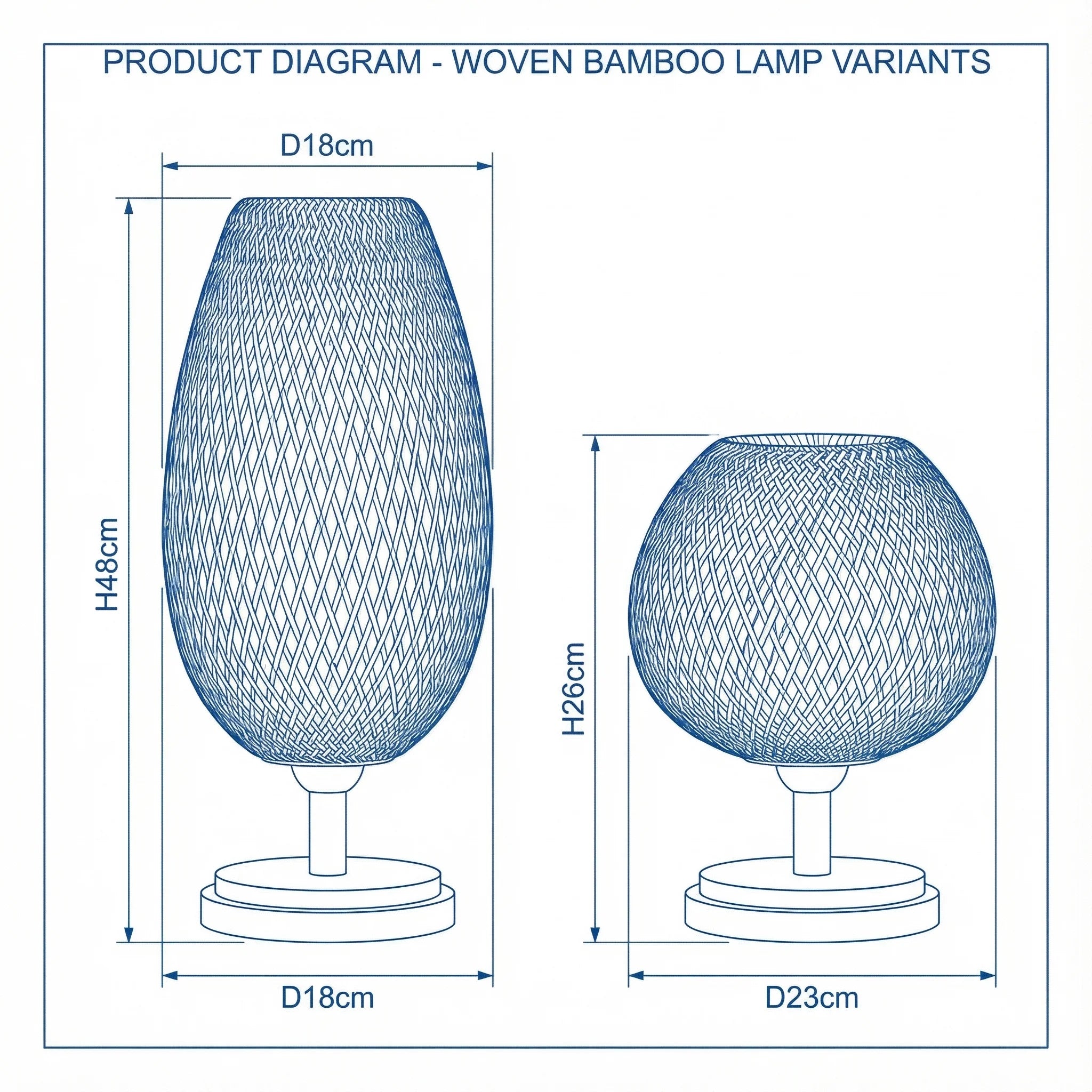 Bedside Table Lamp | Handcrafted Bamboo Rustic Eco-Friendly Ambient Light