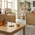 Bedside Table Lamp | Iron Glass Wireless Dimmable Warm Light