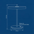 Bedside Table Lamp | Iron Glass Wireless Dimmable Warm Light