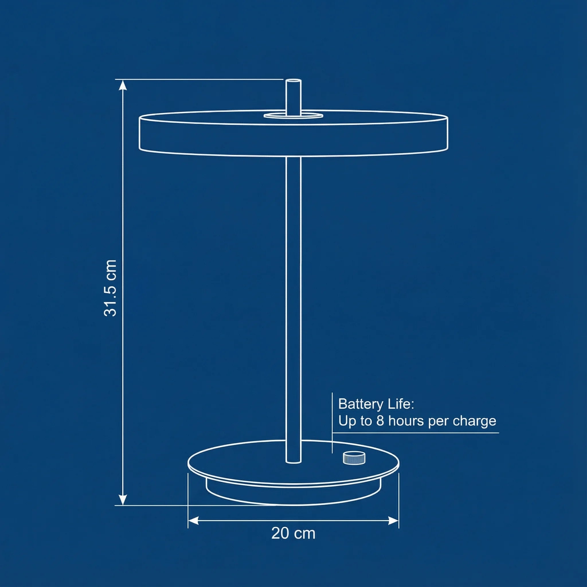 Bedside Table Lamp | Iron Glass Wireless Dimmable Warm Light