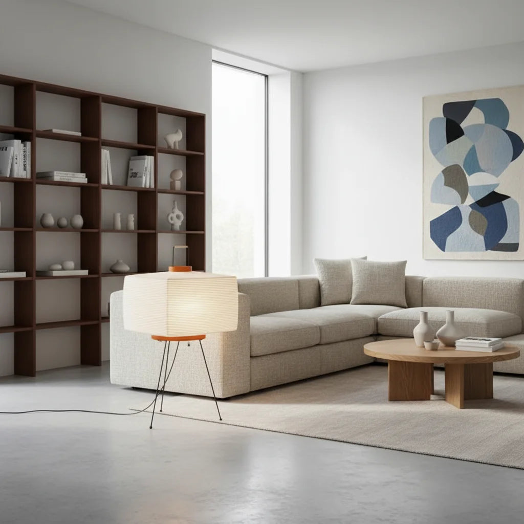 Bedside Table Lamp | Japandi Paper Minimalist Ambient Light