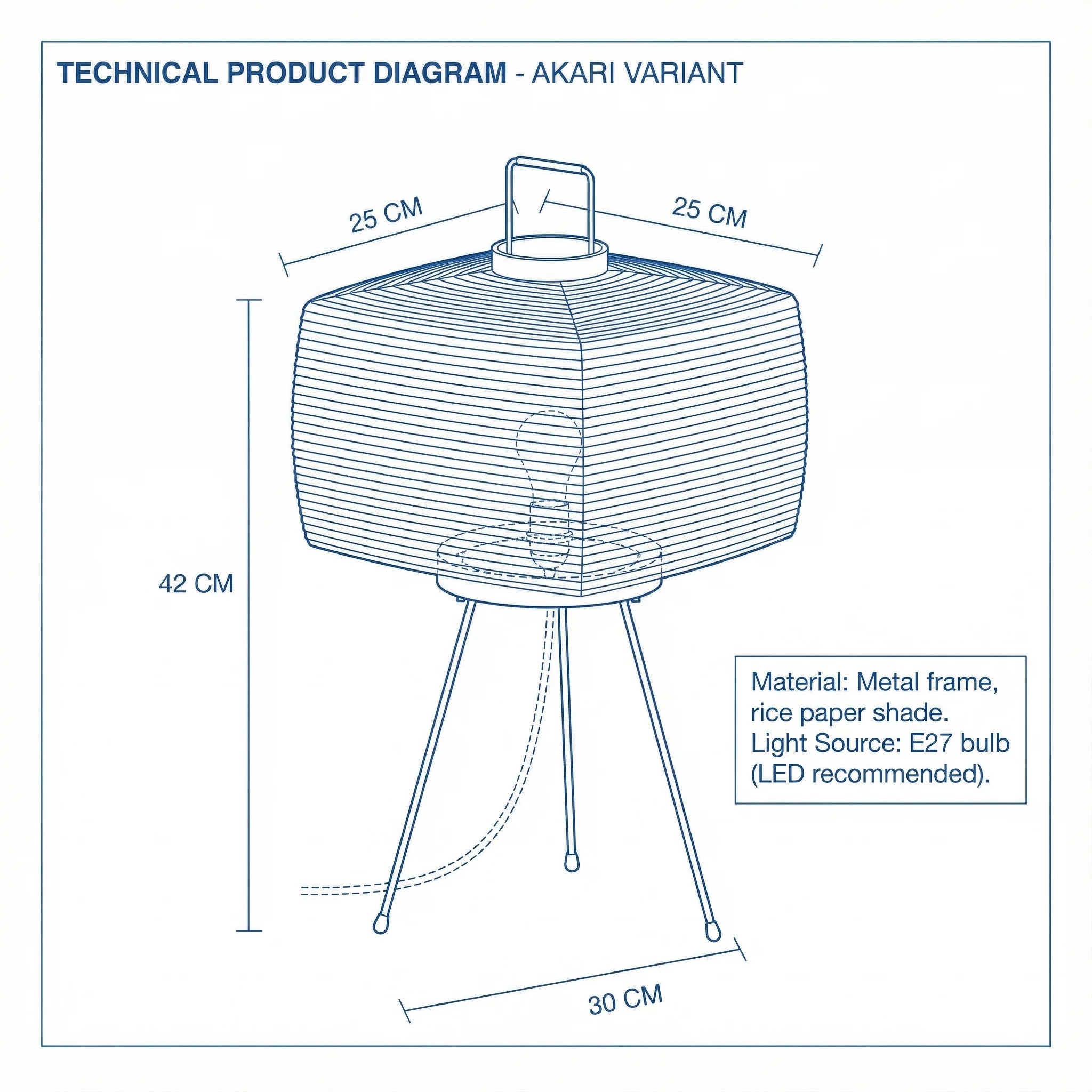 Bedside Table Lamp | Japandi Paper Minimalist Ambient Light