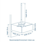 Bedside Table Lamp | Metal Amber Warm Glow Adjustable Brightness