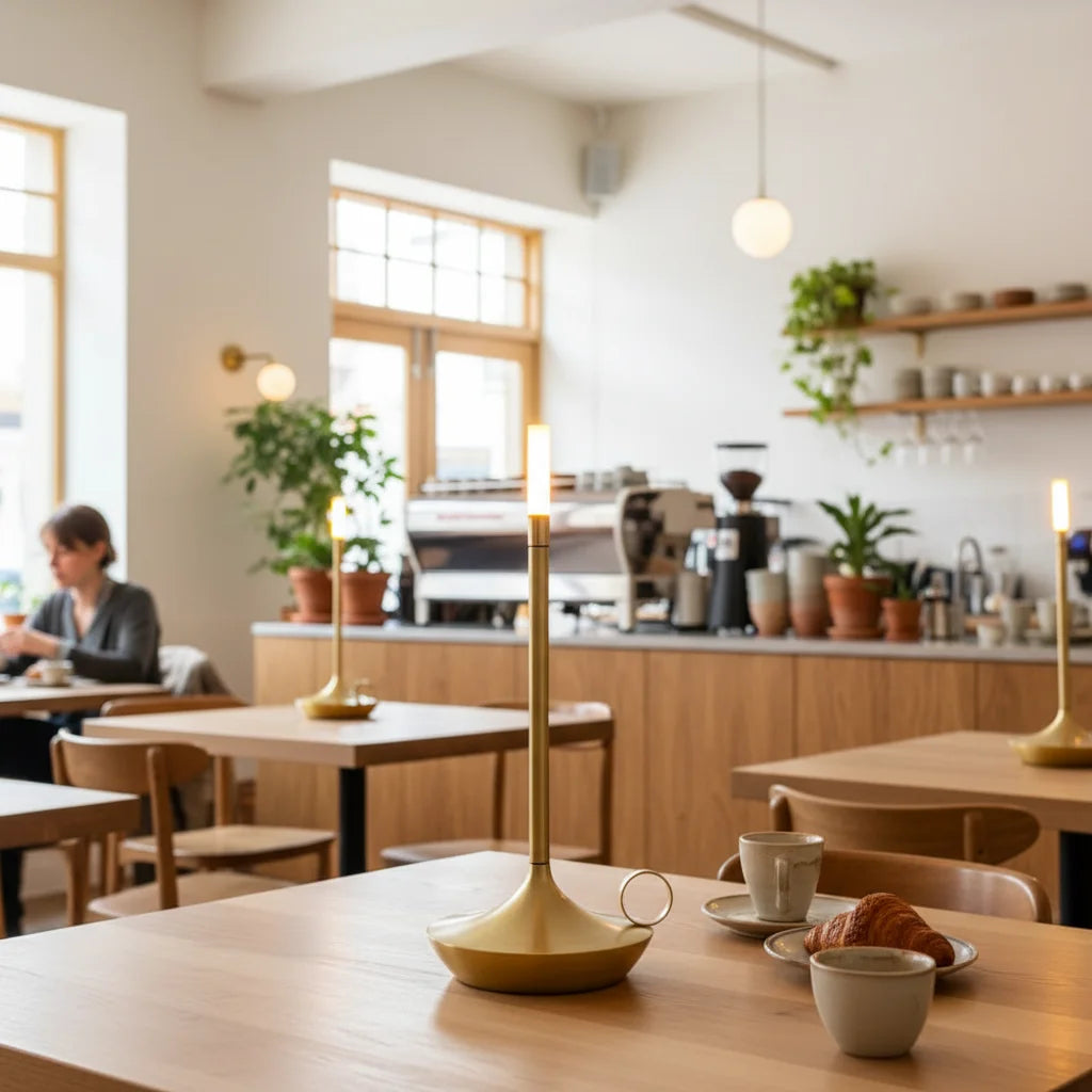 Bedside Table Lamp | Minimalist Aluminium Portable Warm Light