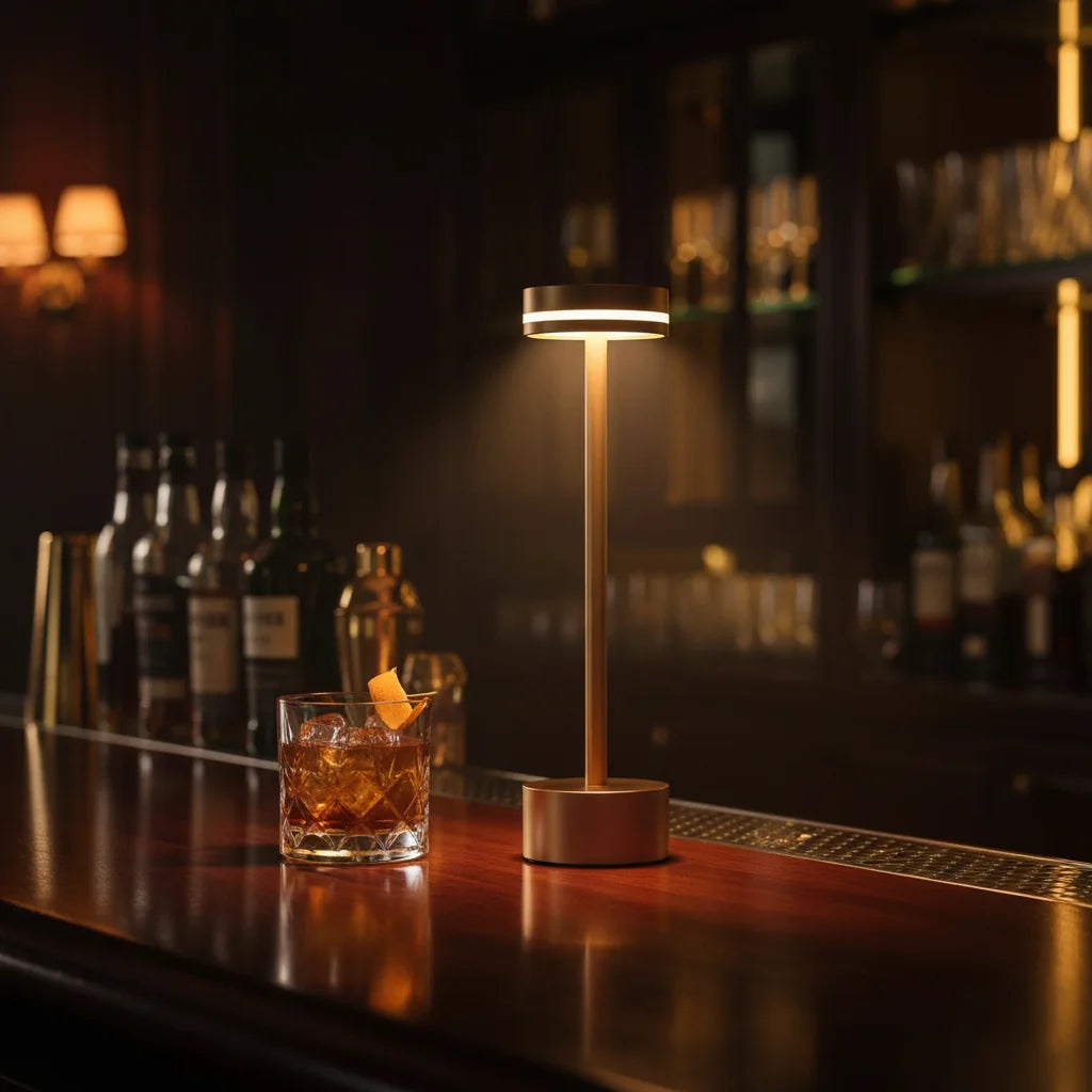 Bedside Table Lamp | Minimalist Iron Wireless Rechargeable Ambient Light