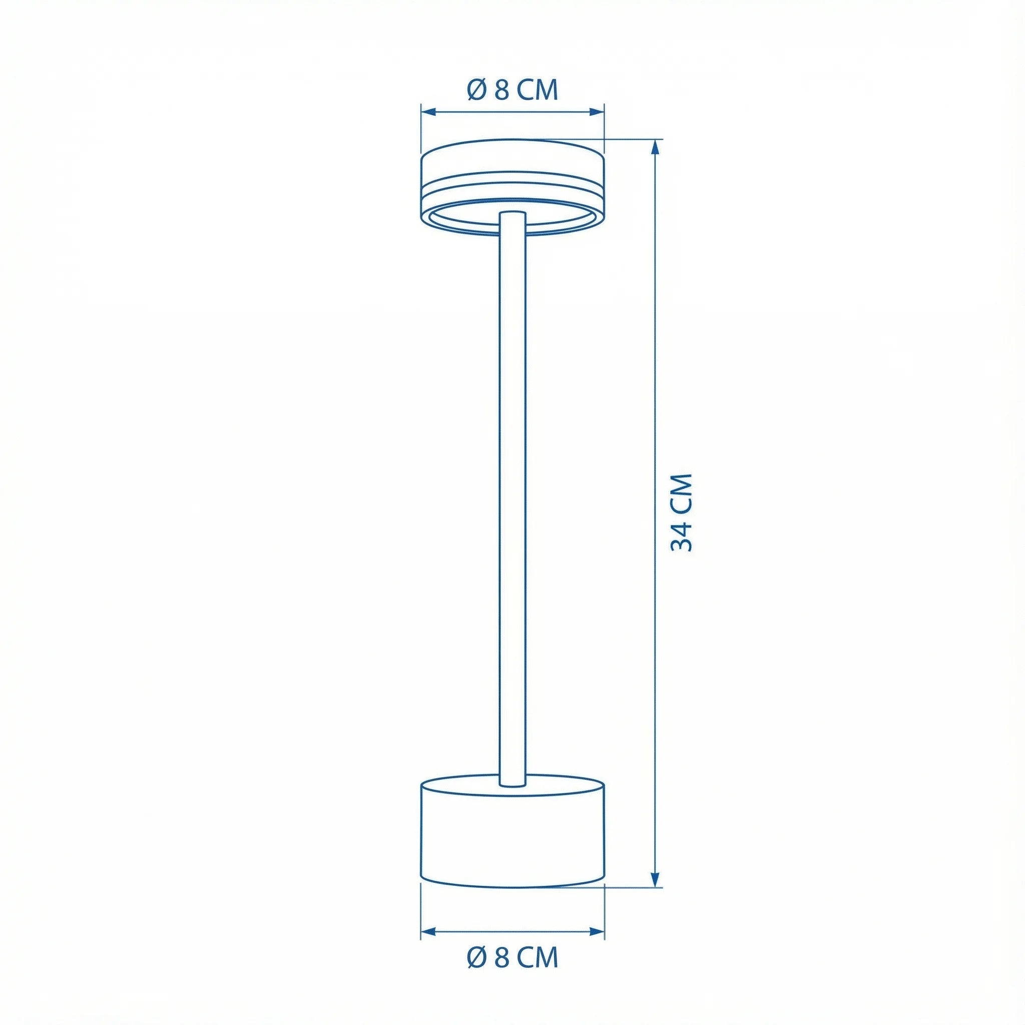 Bedside Table Lamp | Minimalist Iron Wireless Rechargeable Ambient Light