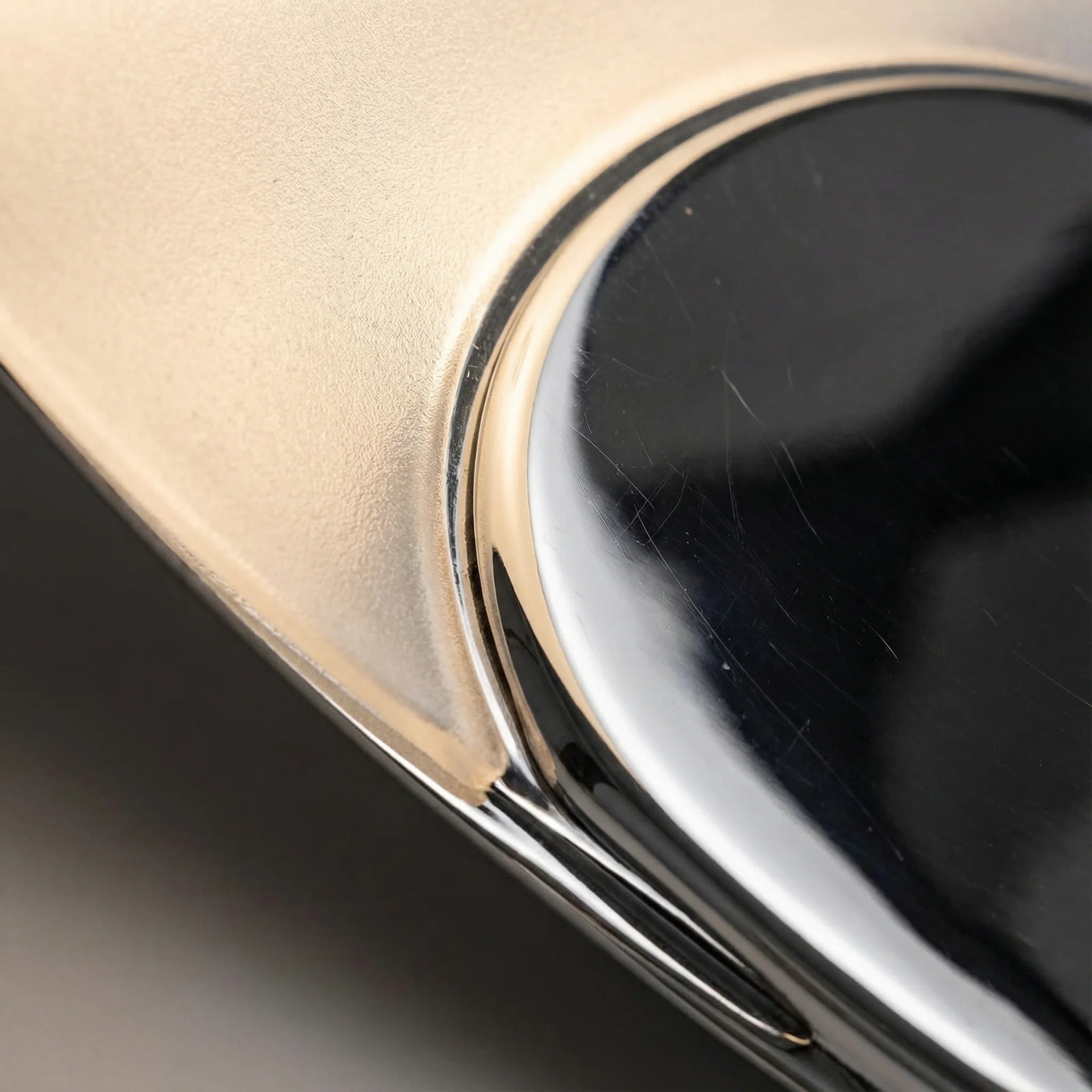 Bedside Table Lamp | Modern Curved ABS Chrome Warm LED Light