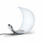 Bedside Table Lamp | Modern Curved ABS Chrome Warm LED Light
