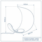 Bedside Table Lamp | Modern Curved ABS Chrome Warm LED Light