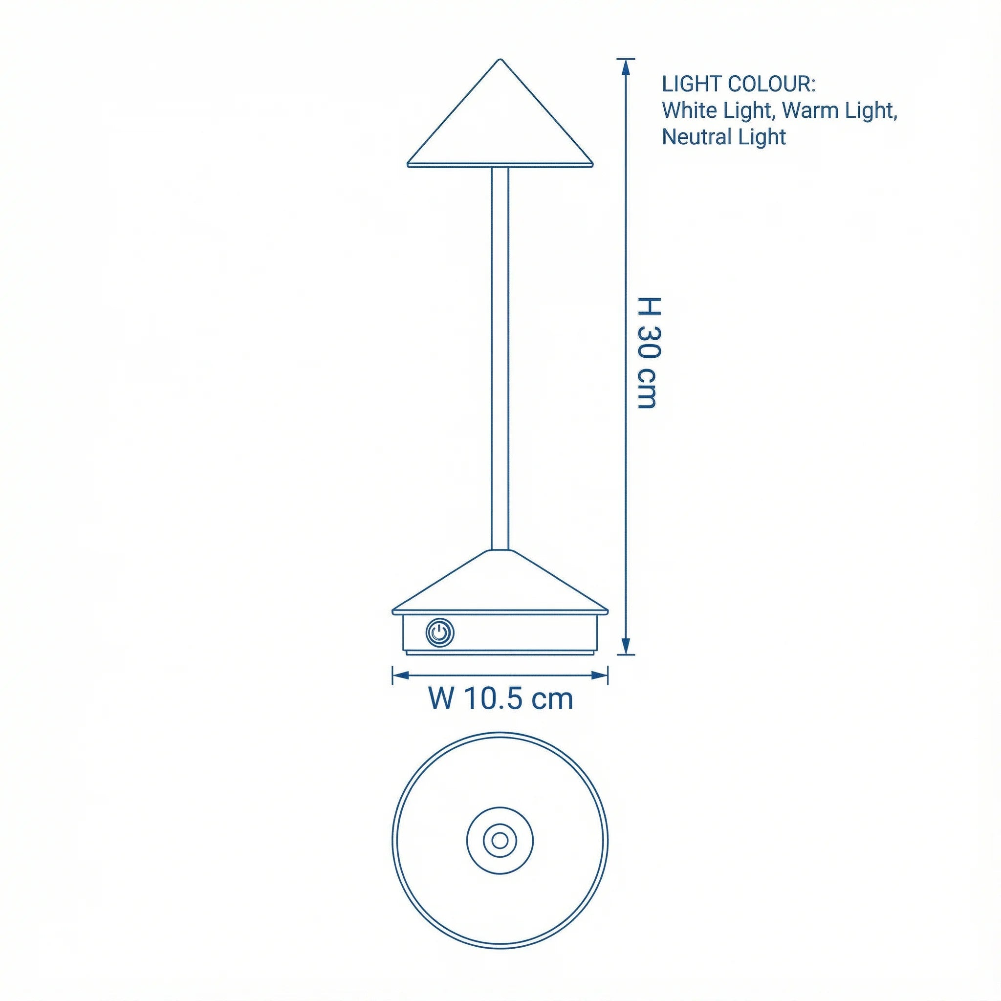 Bedside Table Lamp | Modern Wireless Minimalist Adjustable Light