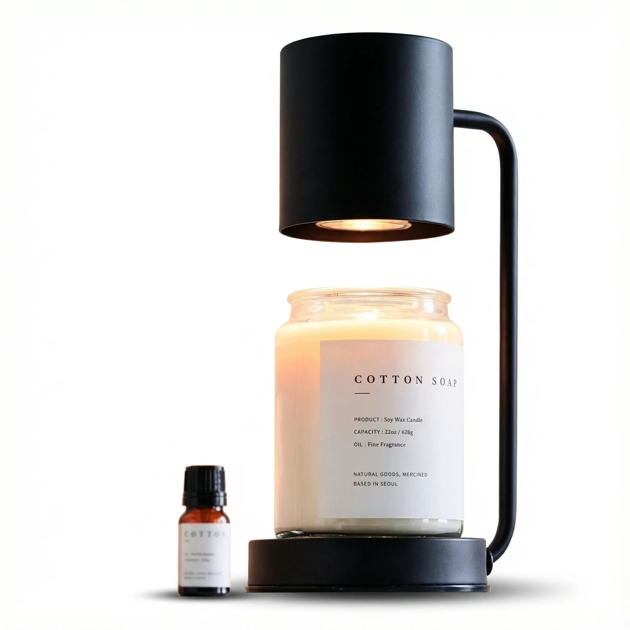 Nordic Iron Candle Warmer Lamp | Dimmable Minimalist Bedside Table Light