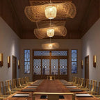 Ceiling Lamp | Bamboo Iron Japanese Style Warm Ambient Lighting Fixture - Image 4