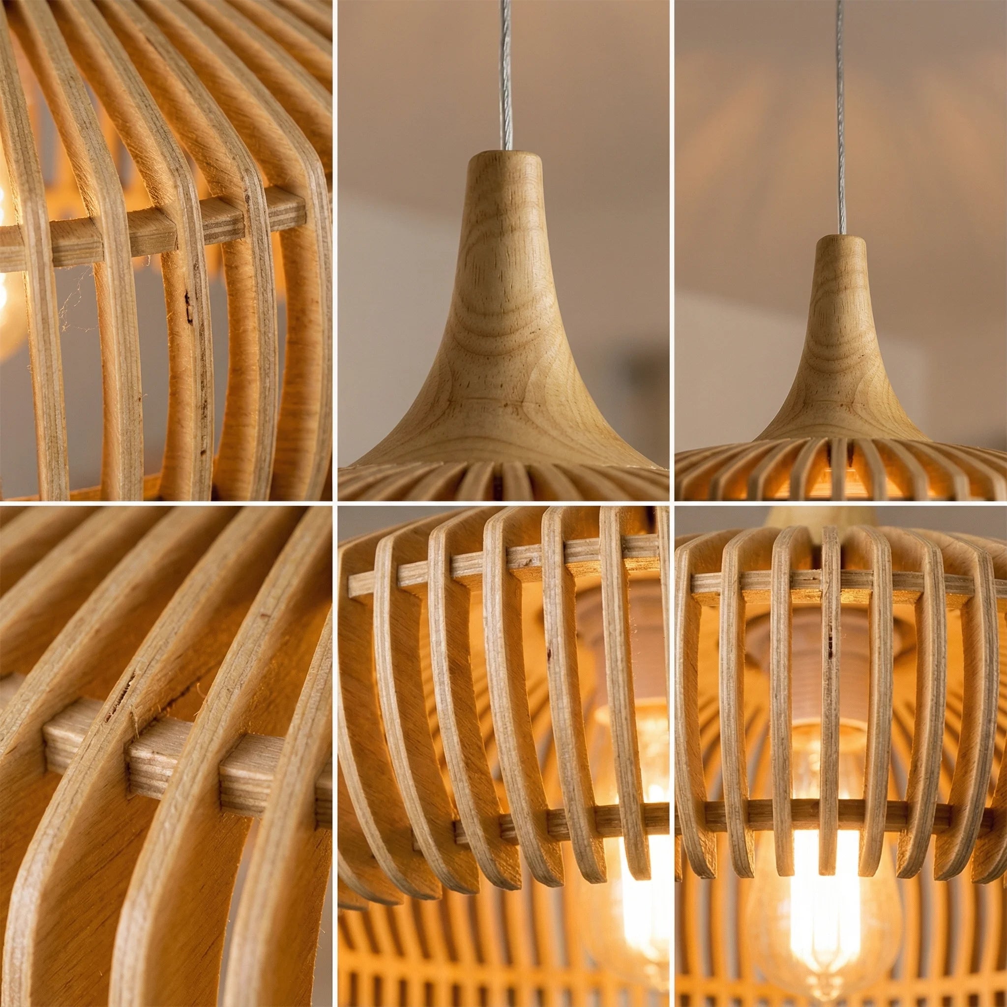 Ceiling Lamp | Scandinavian Solid Wood Minimalist Pendant Light