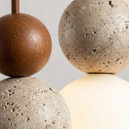 Ceiling Pendant Light | Cream Stone Minimalist Warm LED