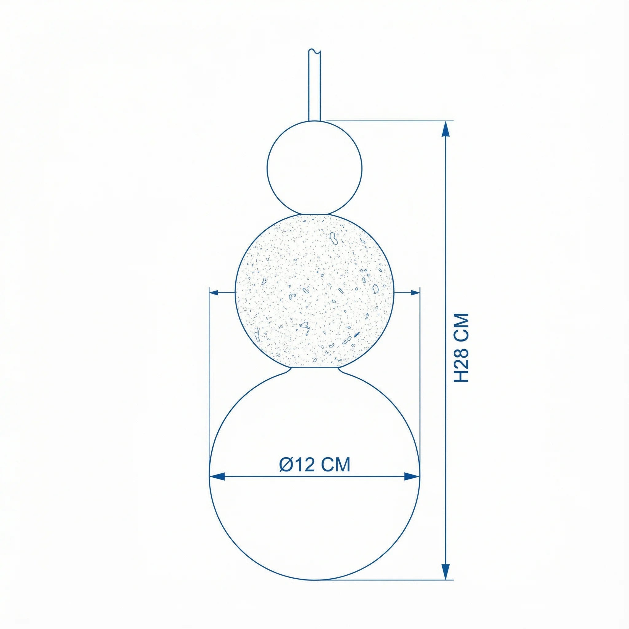 Ceiling Pendant Light | Cream Stone Minimalist Warm LED