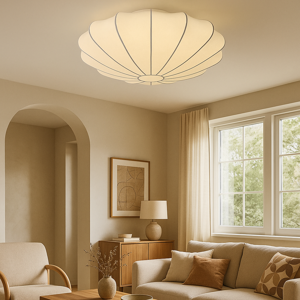 Noah Minimal Ceiling Light – Silk Fiber