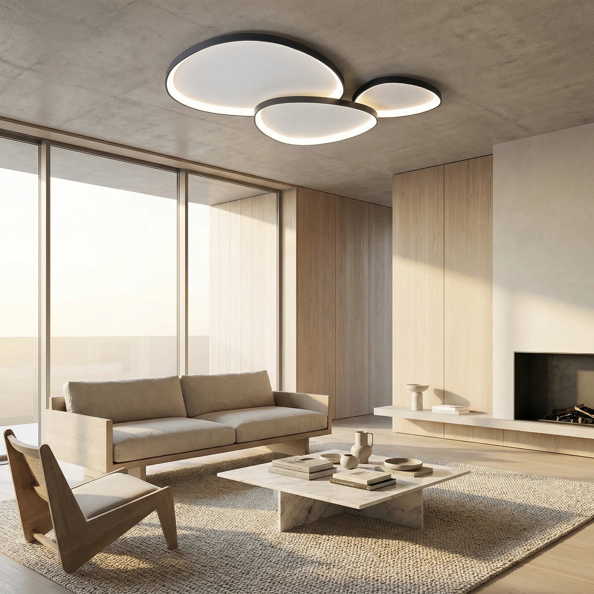Elias Modern Ceiling Light – Aluminum Frame