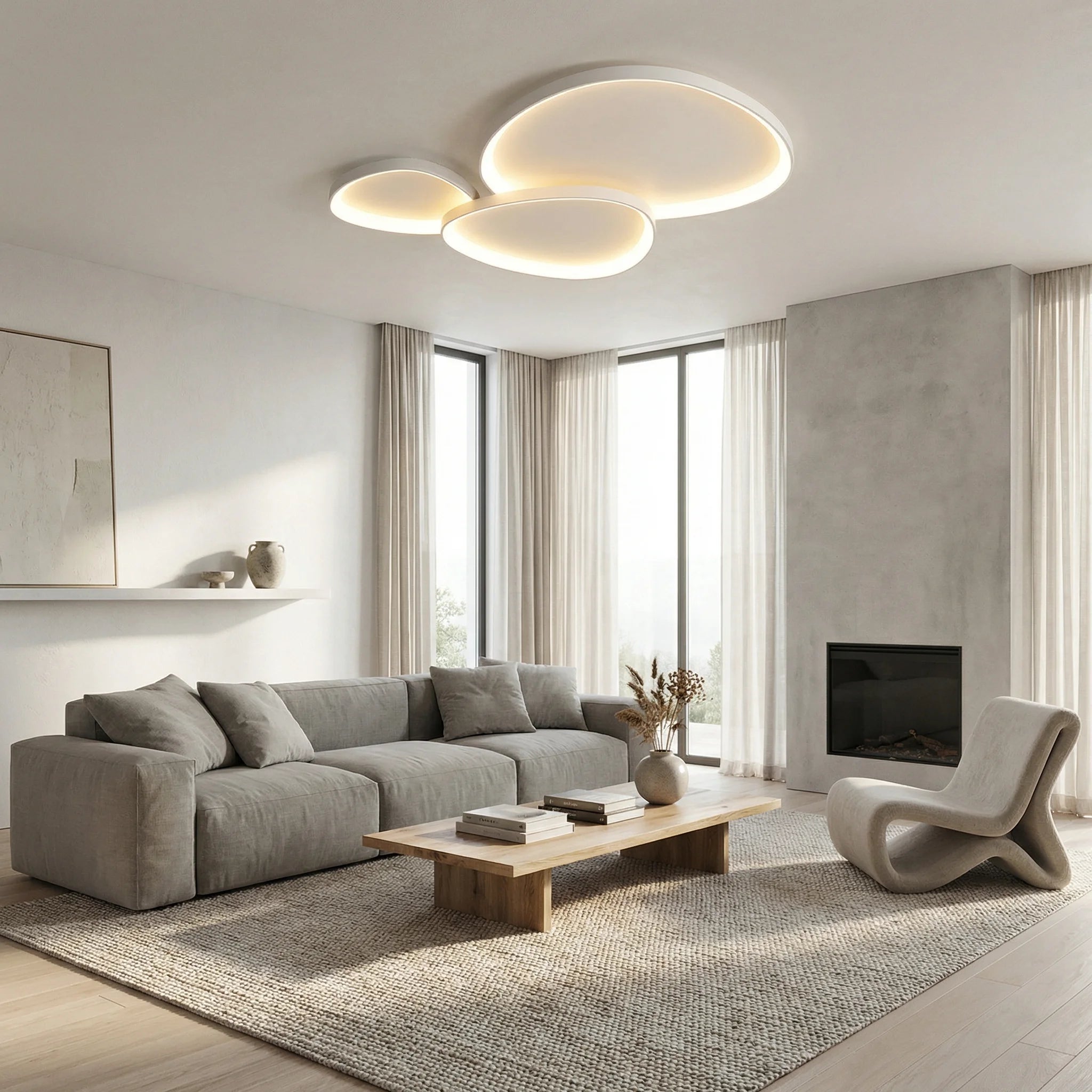 Elias Modern Ceiling Light – Aluminum Frame