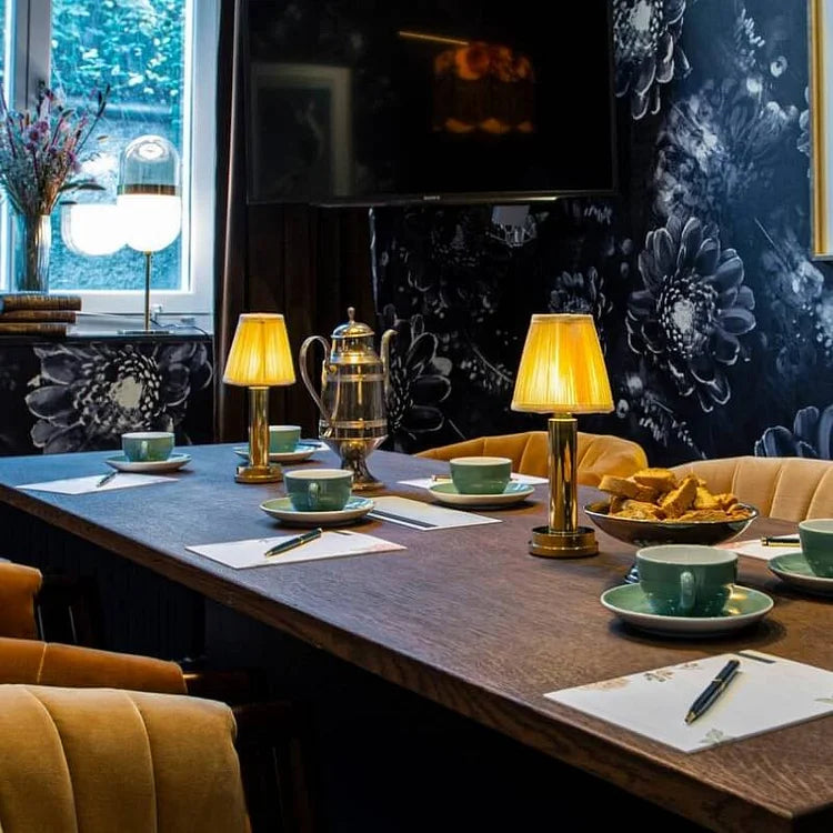 Wireless Table Lamp | Soft Metal Rechargeable Elegant Ambient Light