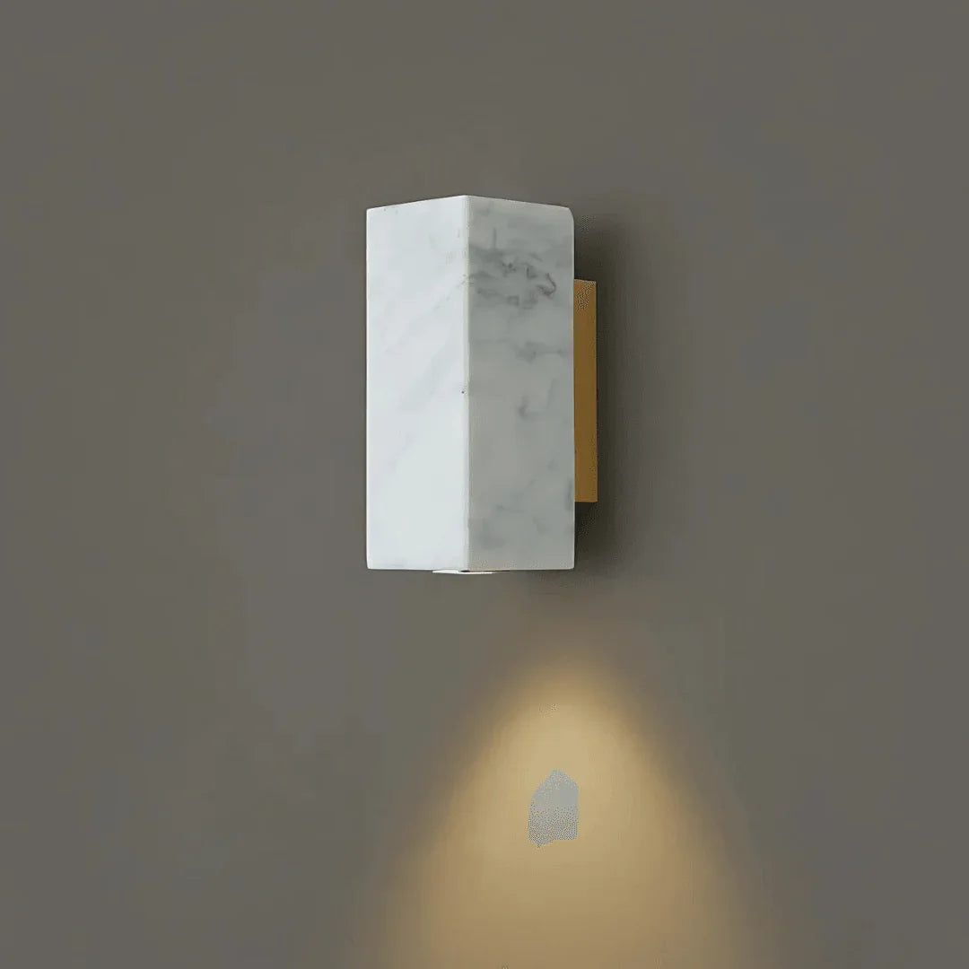 Marble Wall Lamp | Natural Stone Iron Frame Elegant Indoor Lighting Fixture - Image 11