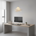 Pendant Light | Japandi Fabric Design with Adjustable Height and Warm Glow