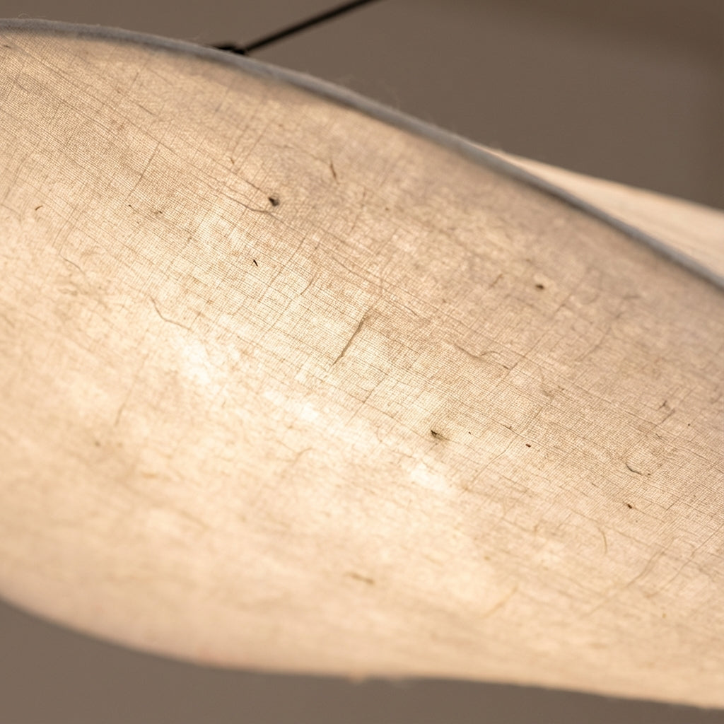 Pendant Light | Japandi Hand-Knitted Silk Minimalist Ceiling Fixture