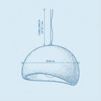 Wabi Sabi Fiberglass Pendant Light | Minimalist Adjustable Height Fixture