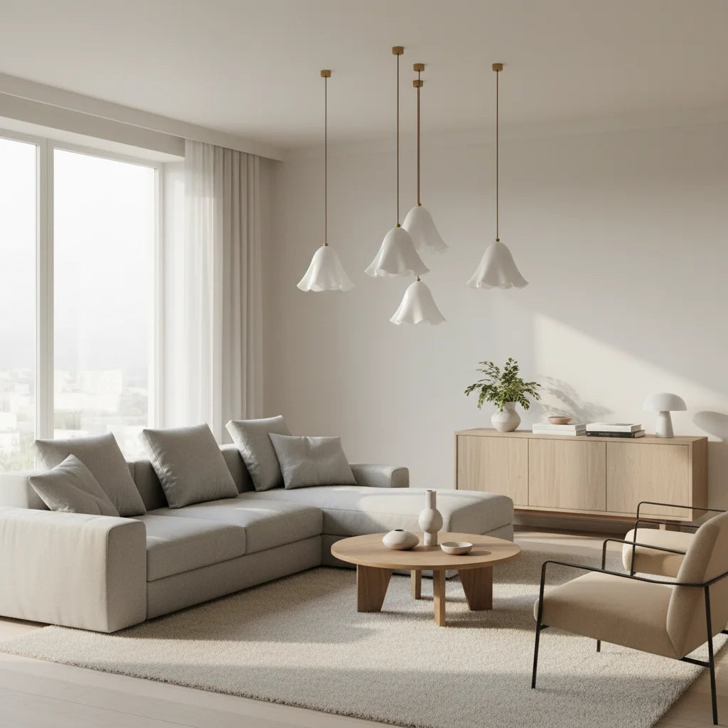 Pendant Light | Modern Glass Metal Adjustable Fixture