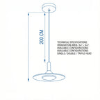 Pendant Light | Nordic Iron Shade Minimalist Adjustable LED Fixture